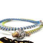 Rhinestone Friendship Bracelet, Silk Woven, Trendy..