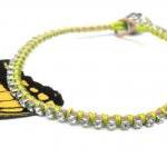 Friendship Bracelet, Rhinestone Chain, Silk Woven,..