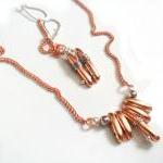 Necklace Sweet Bullets Copper Necklace Earrings..
