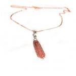 Necklace Dainty Chain Pure Copper Tassel Pearl..