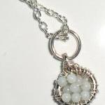 Sterling Silver Pendant Charm Necklace Amazonite..