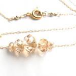 Gold Carrie Necklace, Delicate Dainty 14k Gold..